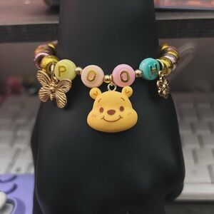 Charming Pooh Kids Bracelet with Colorful Beads